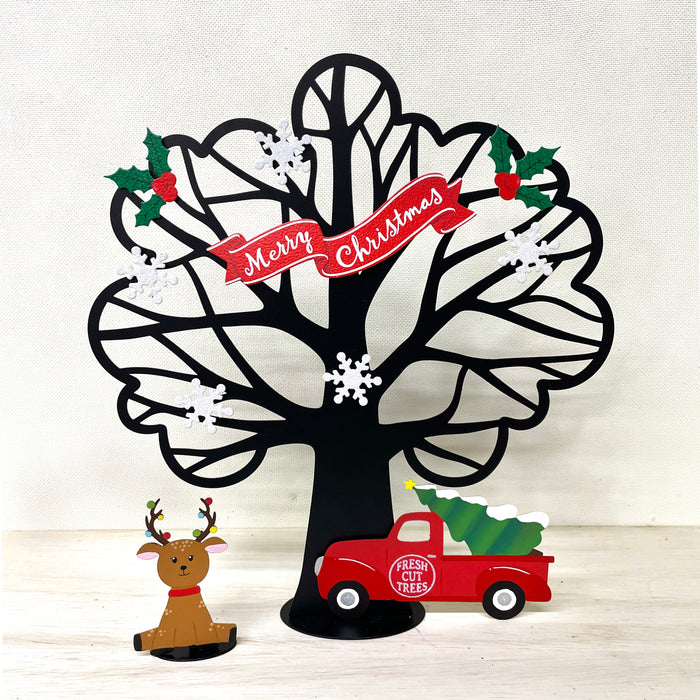 Merry Christmas Banner Magnets S/3