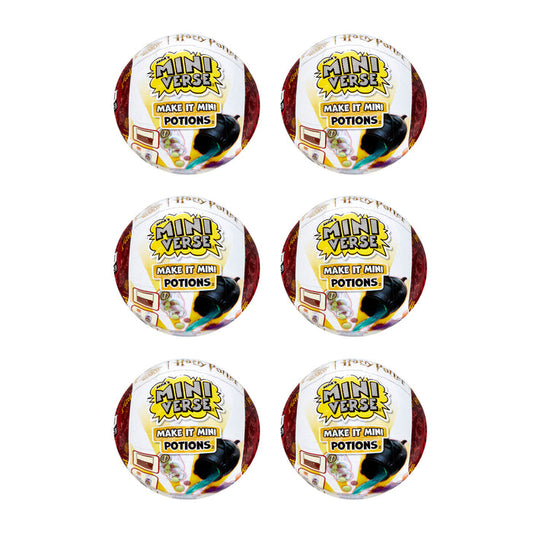 Six Mini Verse potion containers on a white background
