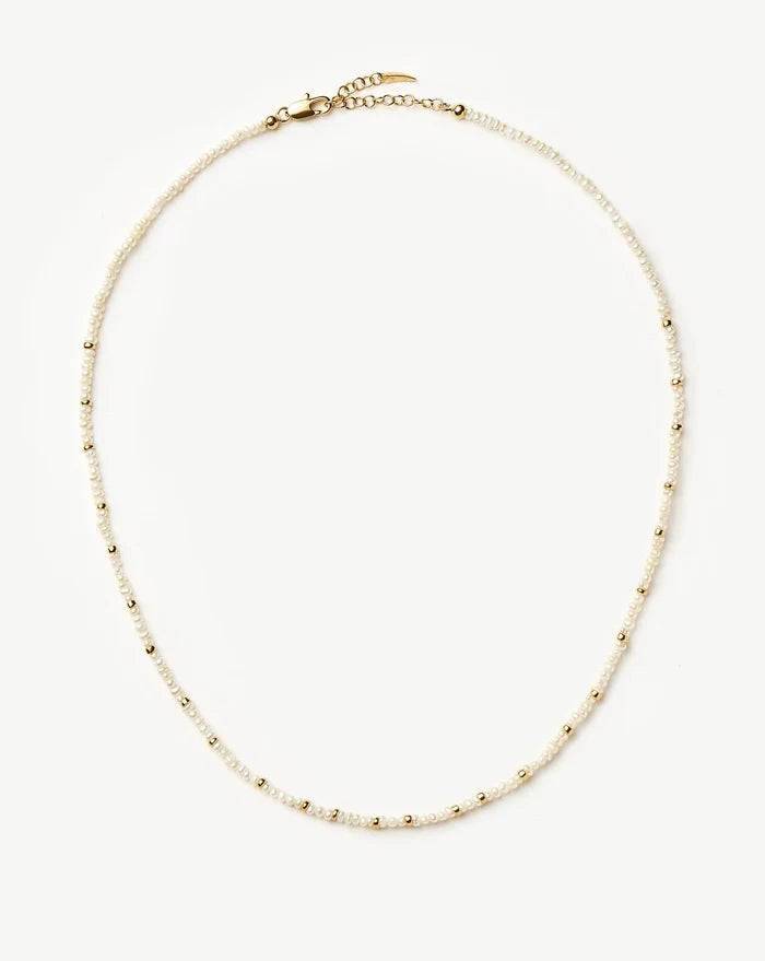 Micro Pearl Beaded Necklace | 18k Gold Plated/Pearl Necklaces Missoma