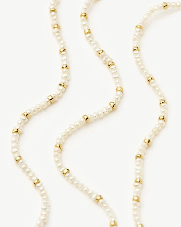 Micro Pearl Beaded Necklace | 18k Gold Plated/Pearl Necklaces Missoma