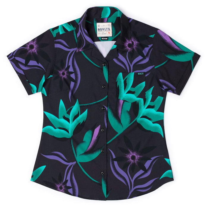 RSVLTS XS RSVLTS Women's Short Sleeve Shirt Midnight Oasis – Women's KUNUFLEX Short Sleeve Shirt Midnight Oasis – Women's KUNUFLEX Short Sleeve Shirt