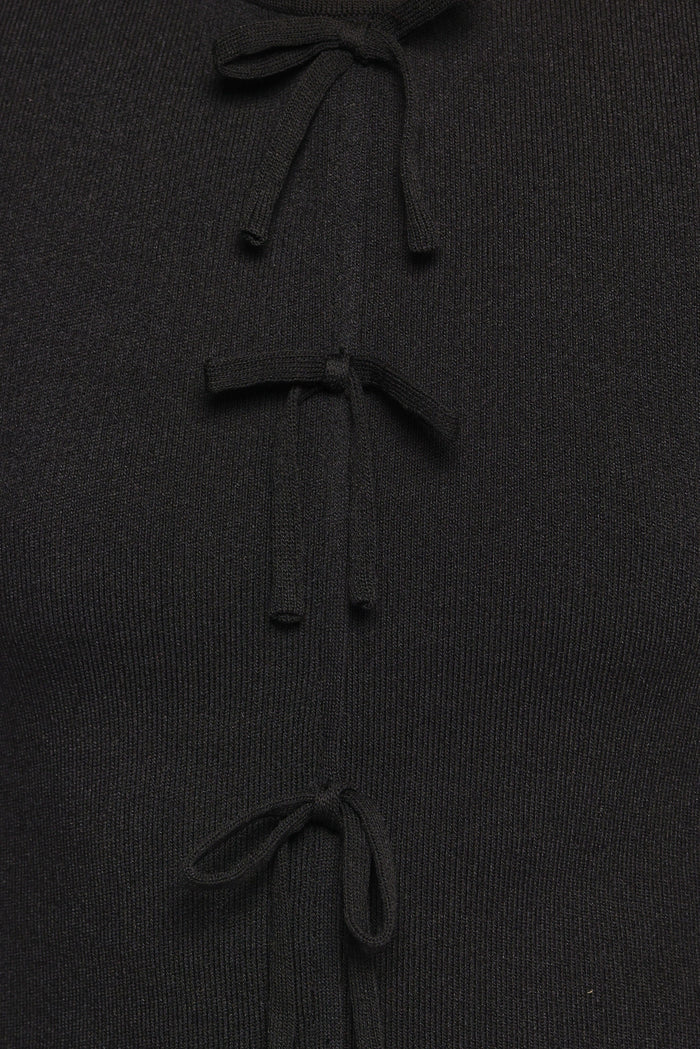 Petal and Pup USA TOPS Milani Bow Knitted Top - Black