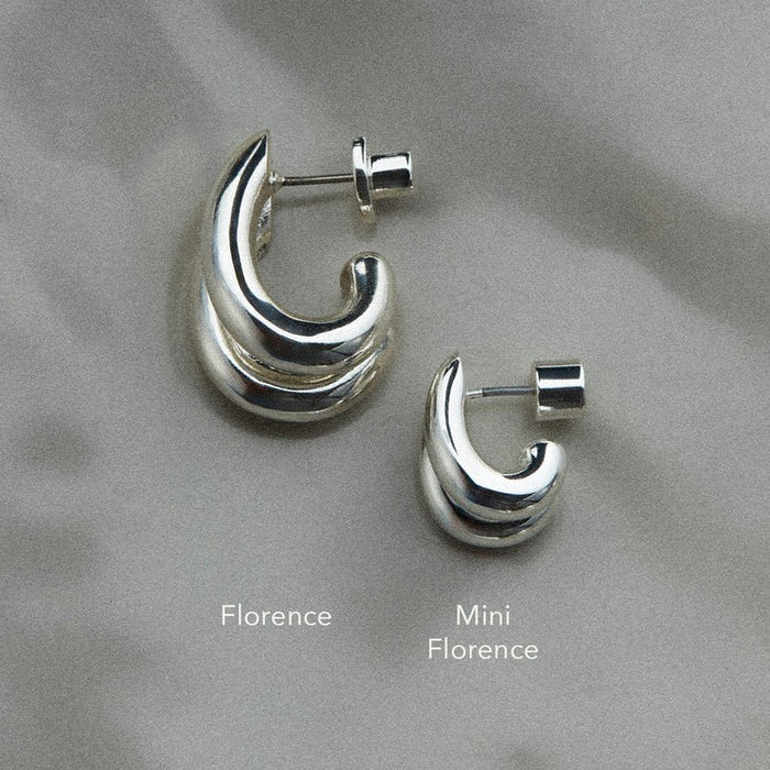Mini Florence Earrings in Silver