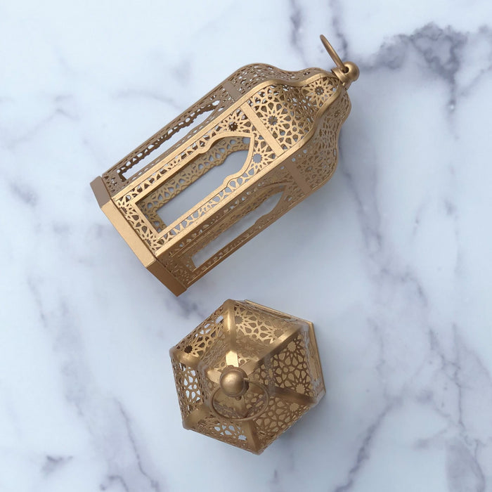 Mini Moroccan Lanterns gold filigree