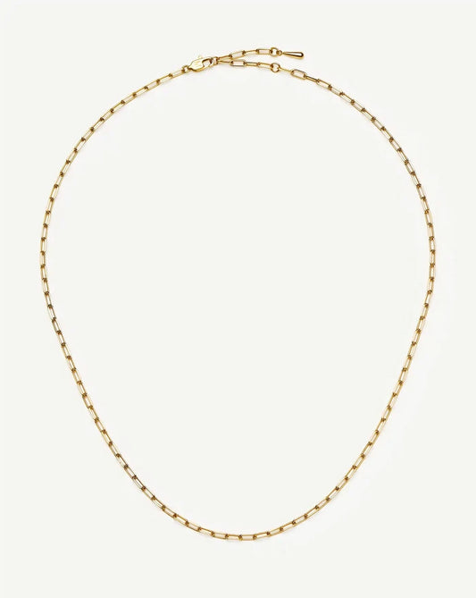 Mini Paperclip Chain Necklace | 18k Gold Plated Necklaces Missoma