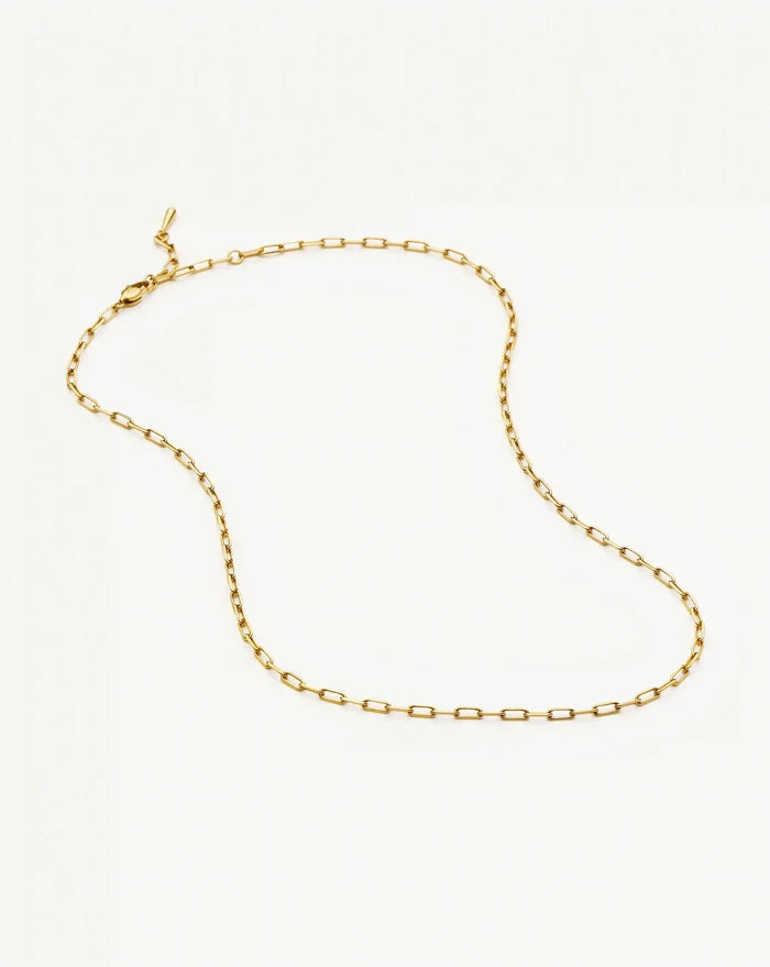Mini Paperclip Chain Necklace | 18k Gold Plated Necklaces Missoma