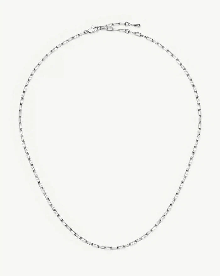 Mini Paperclip Chain Necklace | Platinum Plated Necklaces Missoma