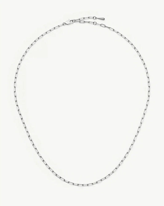 Mini Paperclip Chain Necklace | Platinum Plated Necklaces Missoma