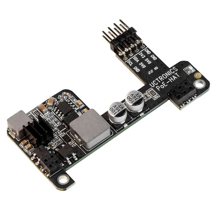 Mini Power over Ethernet (PoE) HAT for Raspberry Pi 4 - No Fan by Uctronics - The Pi Hut