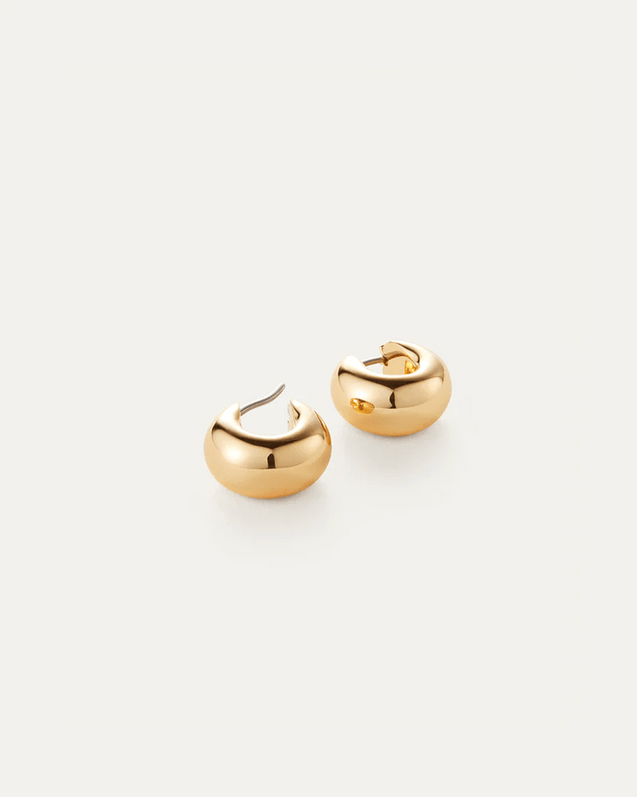 Mini Tome Hoop Earrings in High Polish Gold