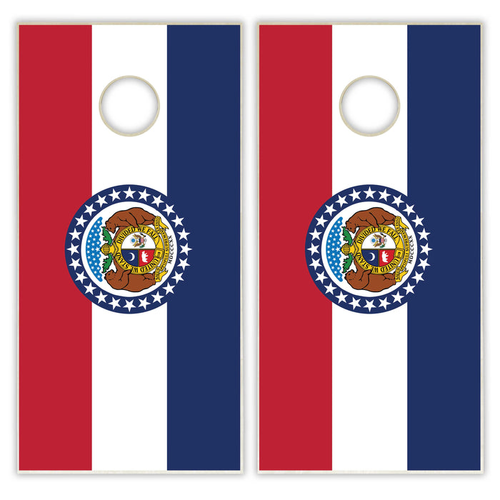 Missouri State Flag Cornhole Set
