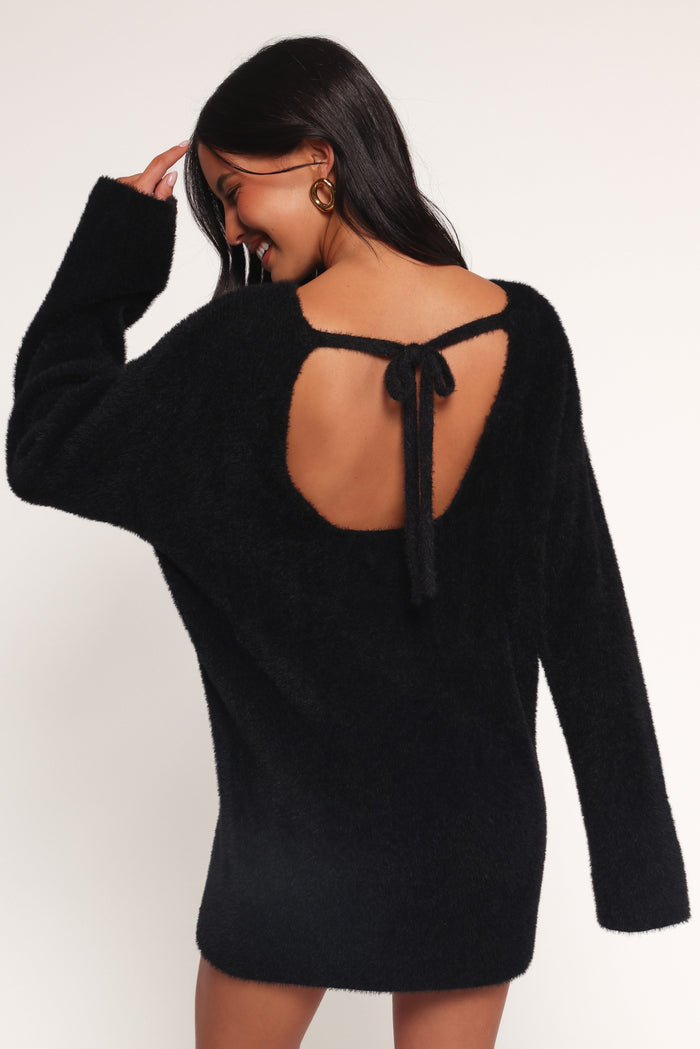 Petal and Pup USA DRESSES Mitchell Knit Mini Dress - Black