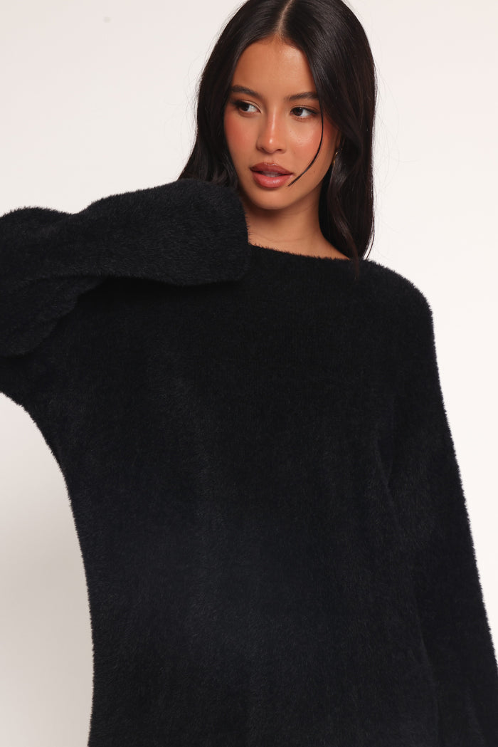 Petal and Pup USA DRESSES Mitchell Knit Mini Dress - Black