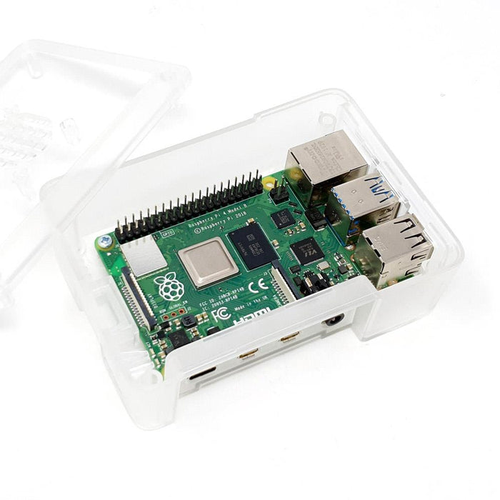 Modular Raspberry Pi 4 Case - Clear by The Pi Hut - The Pi Hut