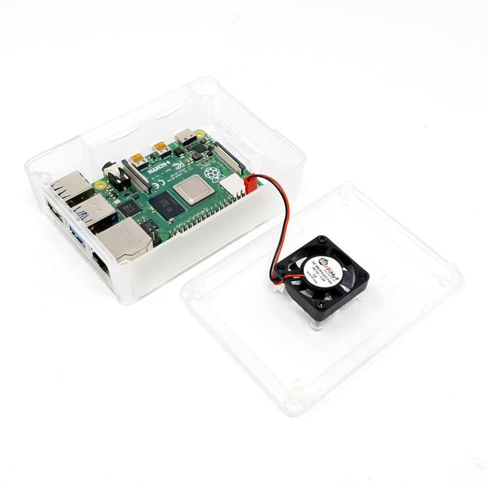 Modular Raspberry Pi 4 Case - Clear by The Pi Hut - The Pi Hut