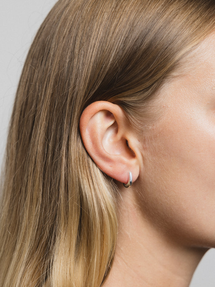 Wolf Circus Molly Huggie Hoop Earrings in 925 Sterling Silver-Earrings-wolfcircus.com