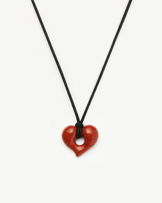 Molten Heart Gemstone Pendant Cord Necklace Necklace Missoma