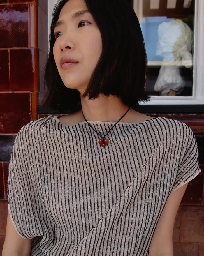 Molten Heart Gemstone Pendant Cord Necklace Necklace Missoma