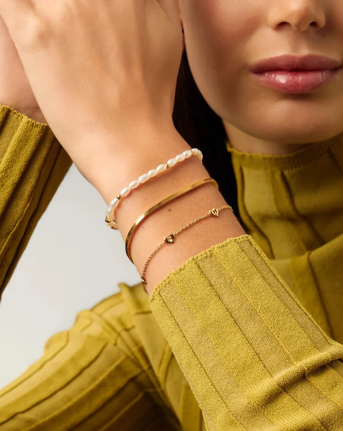 Molten Heart Mini Charm Bracelet | 18k Gold Vermeil Bracelet Missoma
