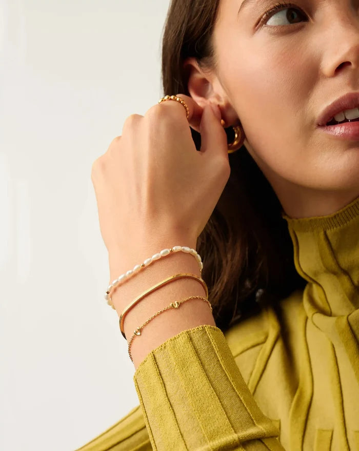 Molten Heart Mini Charm Bracelet | 18k Gold Vermeil Bracelet Missoma