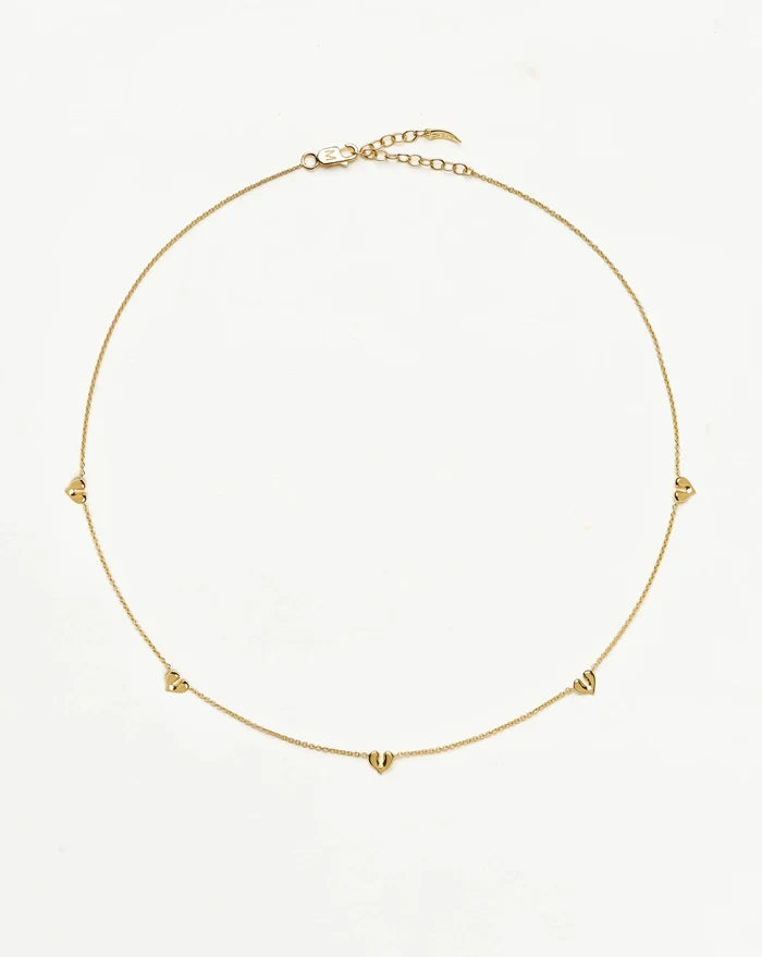Molten Heart Mini Charm Choker | 18k Gold Vermeil Necklace Missoma