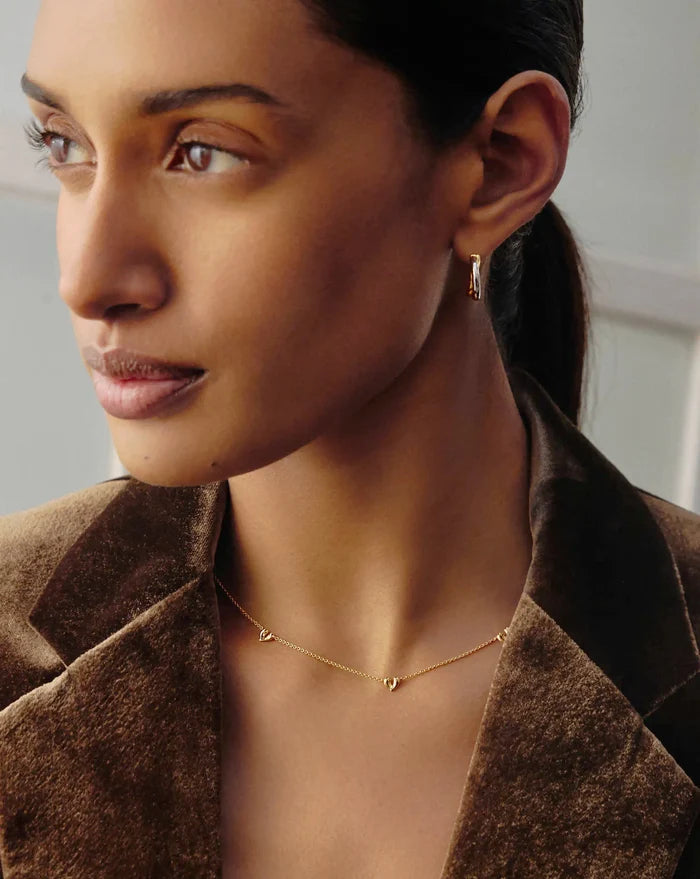 Molten Heart Mini Charm Choker | 18k Gold Vermeil Necklace Missoma