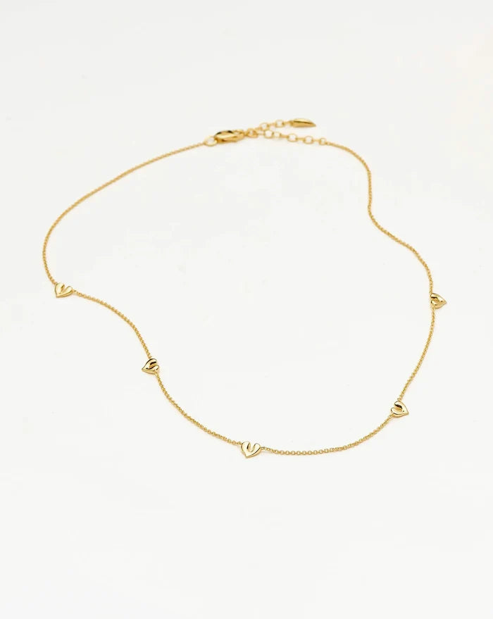 Molten Heart Mini Charm Choker | 18k Gold Vermeil Necklace Missoma