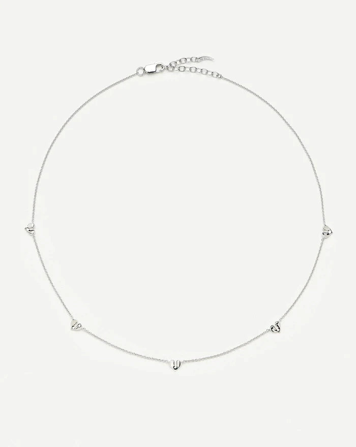 Molten Heart Mini Charm Choker | Sterling Silver Necklace Missoma