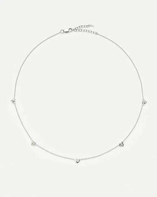 Molten Heart Mini Charm Choker | Sterling Silver Necklace Missoma