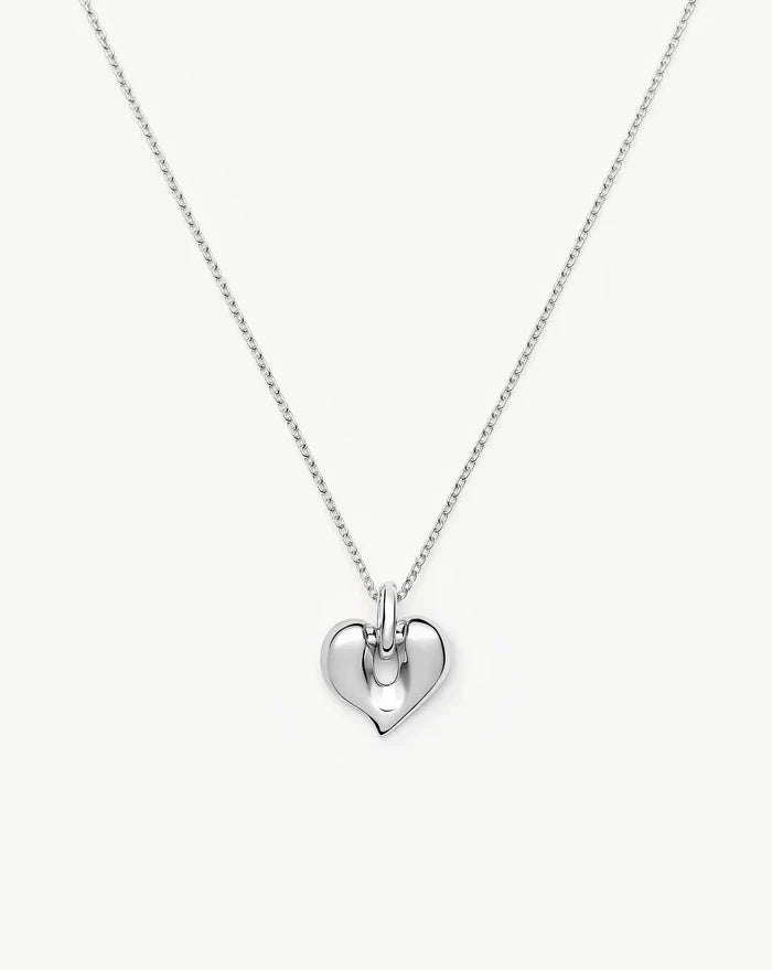 Molten Heart Pendant Necklace | Silver Plated Necklace Missoma