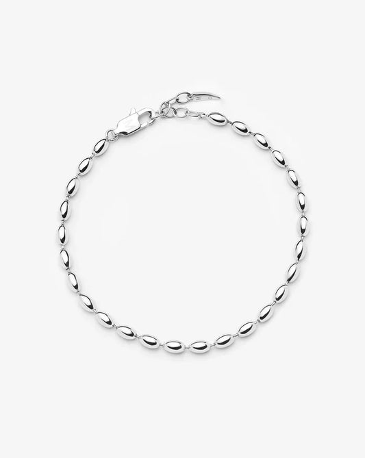 Molten Olive Chain Bracelet | Silver Plated Bracelets Missoma