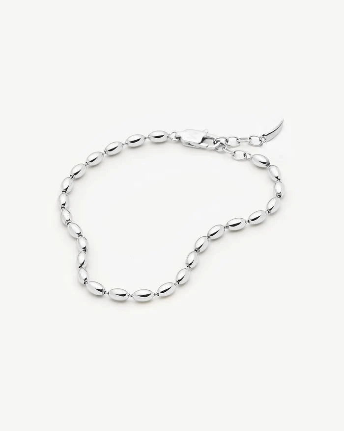 Molten Olive Chain Bracelet | Silver Plated Bracelets Missoma