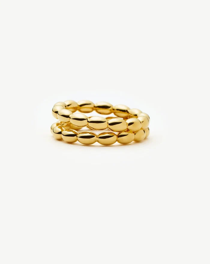 Molten Olive Stacked Ring | 18k Gold Plated Rings Missoma