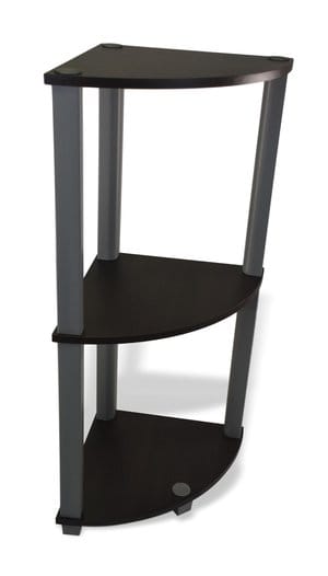 Momentum Furnishings Corner Shelf 3 Tier Espresso Perfect for any Room, Durable Easy to Clean Finish are affordable, stylish, and easy to assemble 11.73 Inches l x 11.73" W x 29.76'H - PBF-0286-709-SQ Mega