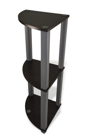 Momentum Furnishings Corner Shelf 3 Tier Espresso Perfect for any Room, Durable Easy to Clean Finish are affordable, stylish, and easy to assemble 11.73 Inches l x 11.73" W x 29.76'H - PBF-0286-709-SQ Mega
