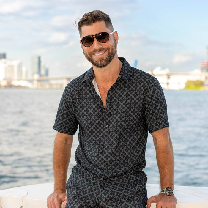RSVLTS RSVLTS Bamboo Short Sleeve Shirt Monte Carlo (After Dark) – Bamboo Short Sleeve Shirt Monte Carlo (After Dark) – Bamboo Short Sleeve Shirt