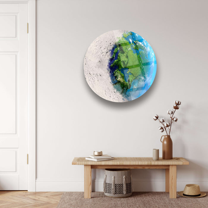 Moon and Earth Wall Decor - Artwork available at Dekadron for $129.90