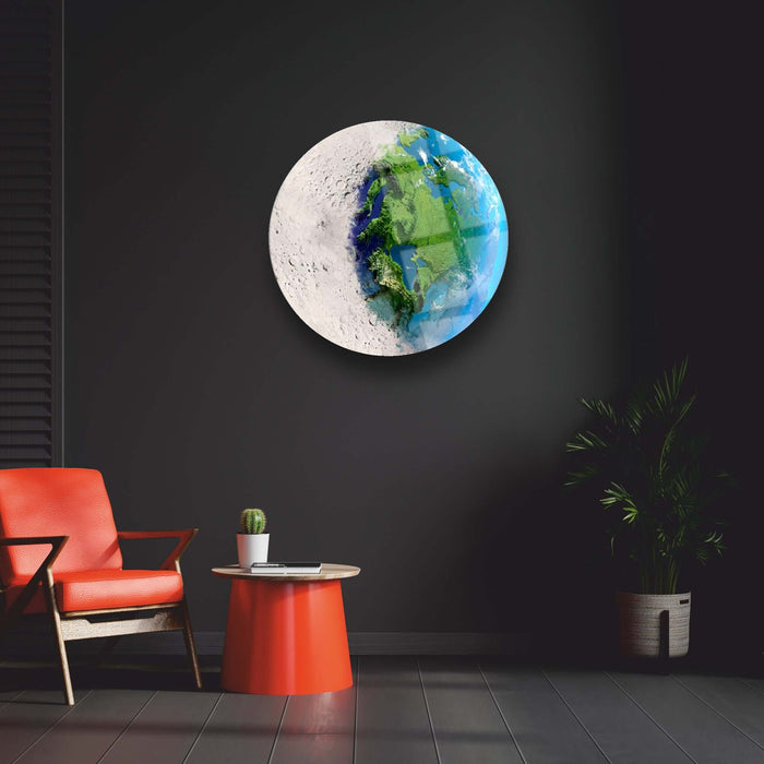 Moon and Earth Wall Decor - Artwork available at Dekadron for $129.90