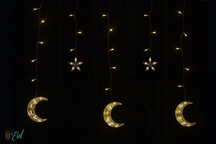 Moon & Star String Lights