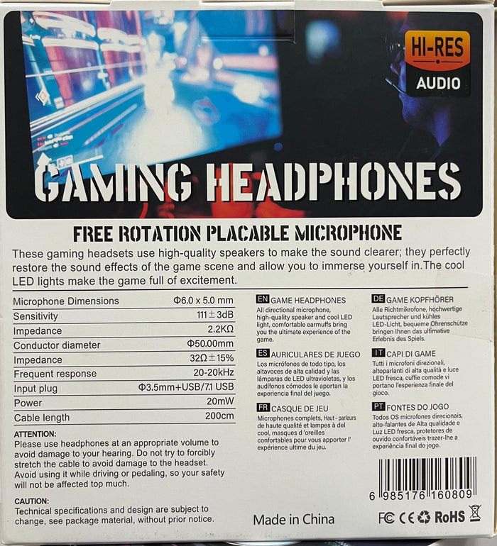 Moyue M80S Over Ear Gaming Headset