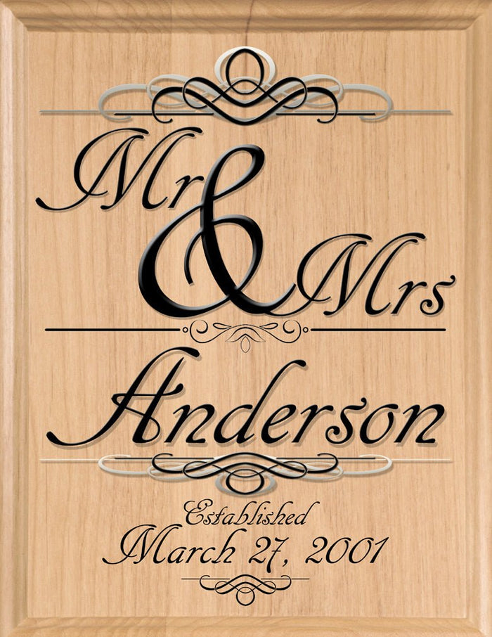 Mr and Mrs wedding gift