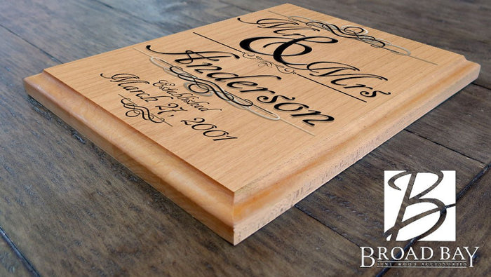 Mr & Mrs Sign Wedding Gift With Established Date