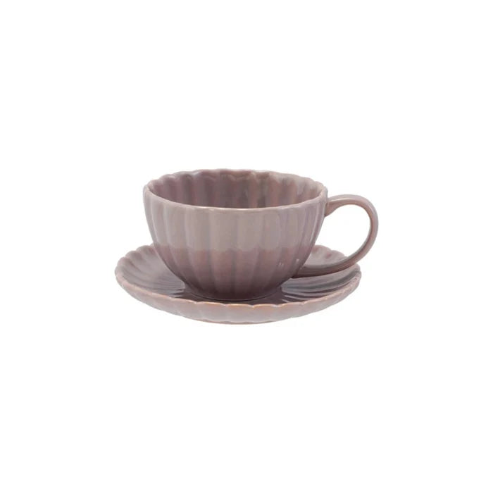 Mug w/Saucer - purple