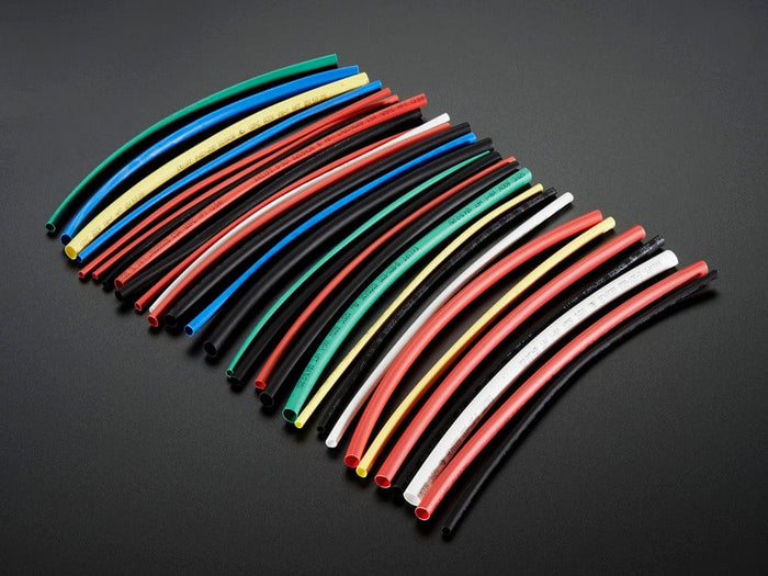 Multi-Colored Heat Shrink Pack - 3/32" + 1/8" + 3/16" Diameters by The Pi Hut - The Pi Hut