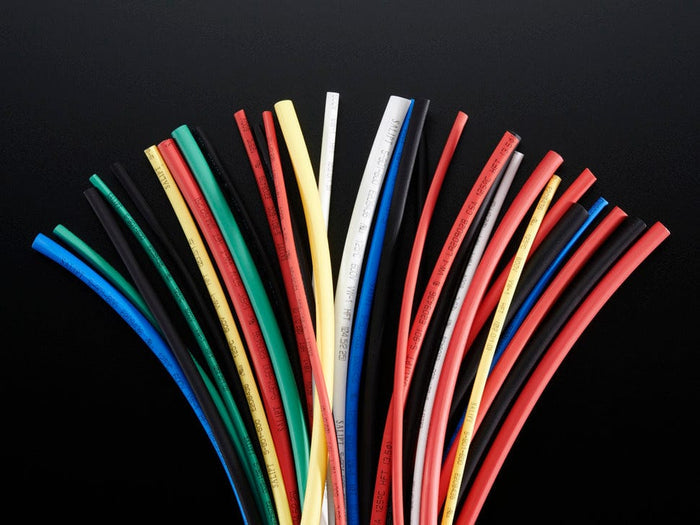 Multi-Colored Heat Shrink Pack - 3/32" + 1/8" + 3/16" Diameters by The Pi Hut - The Pi Hut