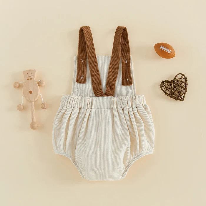 MY FIRST FOOTBALL SEASON Corduroy Romper