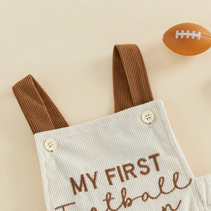MY FIRST FOOTBALL SEASON Corduroy Romper
