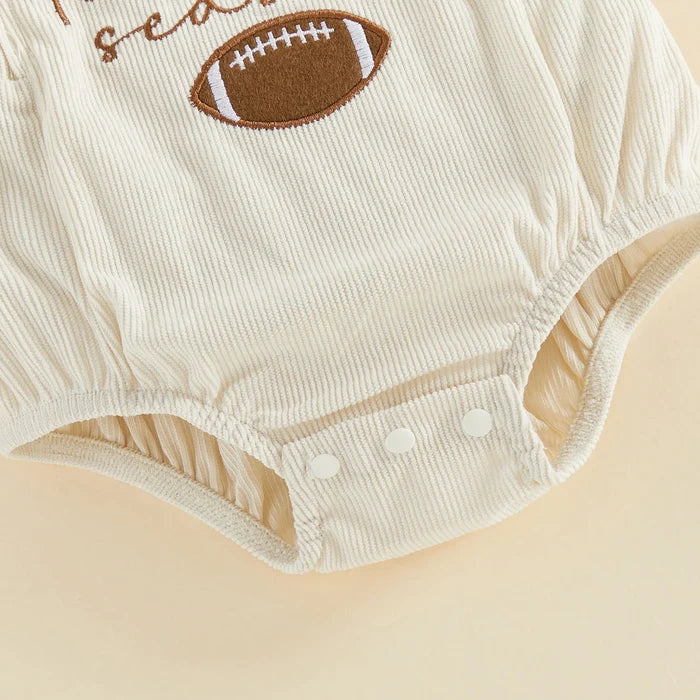 MY FIRST FOOTBALL SEASON Corduroy Romper