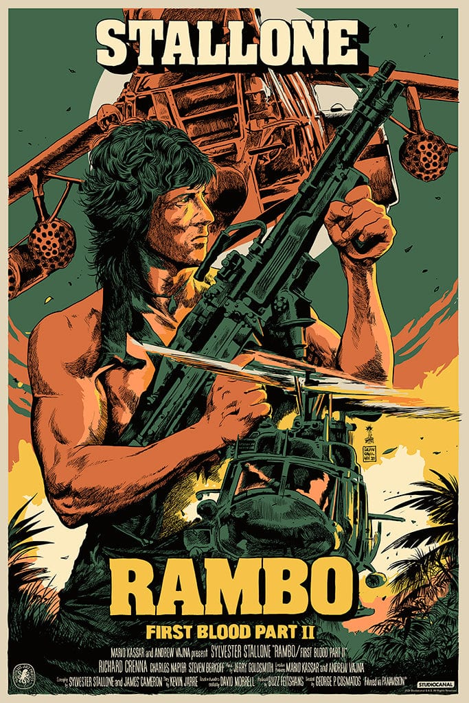 Nautilus x Mondo 04: Rambo: First Blood Part II Screenprinted Poster