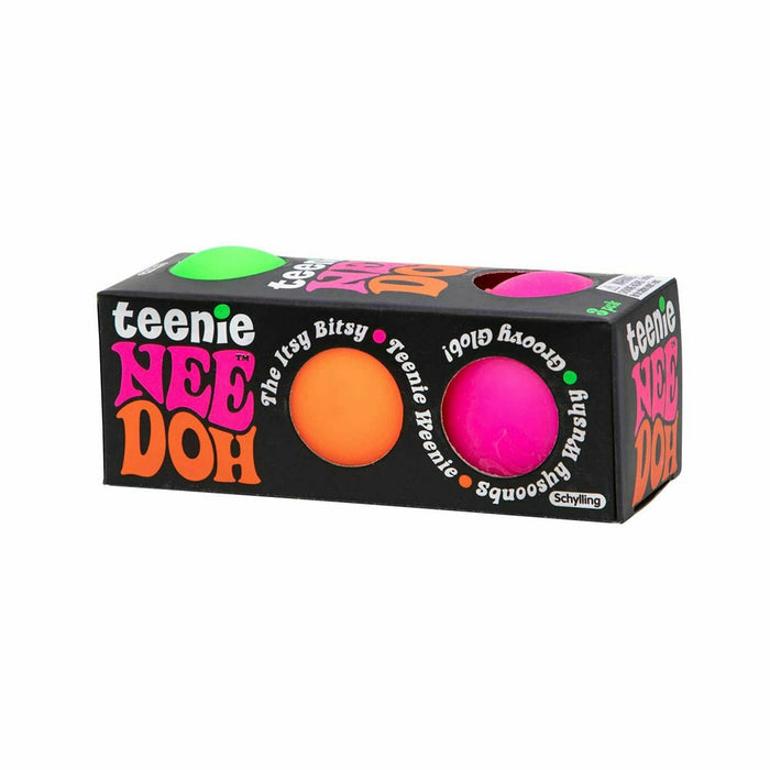 Nee Doh Teenie 1.5 Inch Squish Ball Fidget Toy - Set of 3 - Owl & Goose Gifts